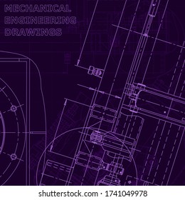 Diseño, esquema, plan, esbozo. Ilustraciones técnicas, antecedentes. Industria de la máquina