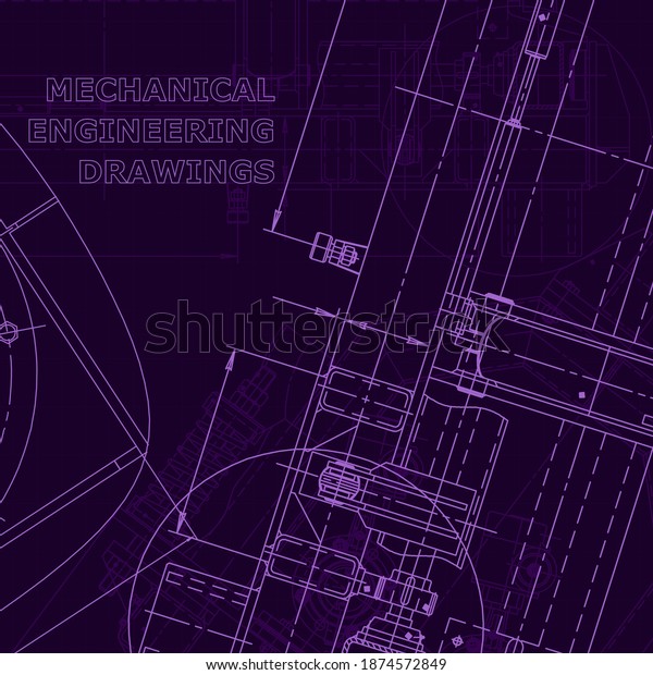 Blueprint, scheme, plan, sketch. Technical\
illustrations, background. Machine\
industry