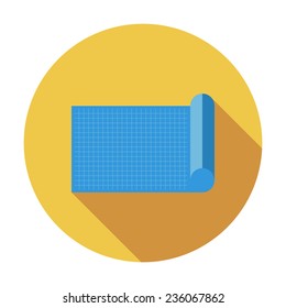 Blueprint. Single flat color icon. Vector illustration.