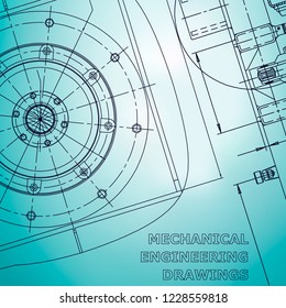 Blueprint, Sketch. Vector engineering illustration. Corporate Identity Light blue