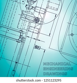 Blueprint, Sketch. Vector engineering illustration. Corporate Identity. Cover flyer Light blue