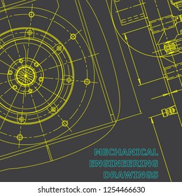 Blueprint, Sketch. Vector engineering illustration. Corporate Identity. Gray