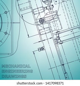 Blueprint, Sketch. Vector engineering illustration. Cover, flyer, banner, background
