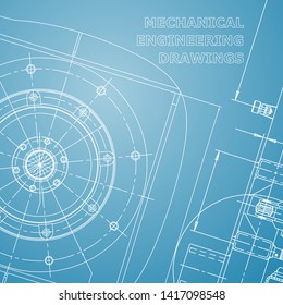Blueprint, Sketch. Vector engineering illustration. Cover, flyer, banner, background