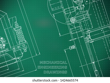 Blueprint, Sketch. Vector engineering illustration. Cover, flyer, banner