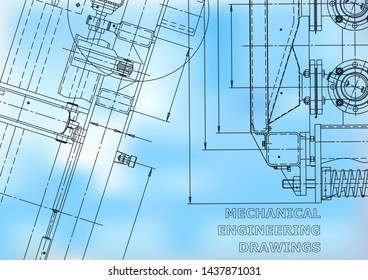 Blueprint, Sketch. Vector engineering illustration