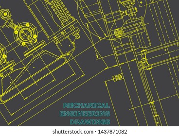 Blueprint, Sketch. Vector engineering illustration