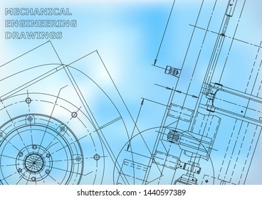 Blueprint, Sketch. Vector engineering illustration