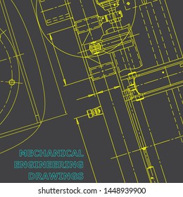 Blueprint, Sketch. Vector engineering illustration. Cover, flyer, banner, background