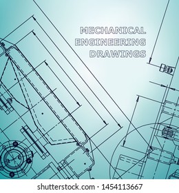 Blueprint, Sketch. Vector engineering illustration. Cover, flyer, banner, background