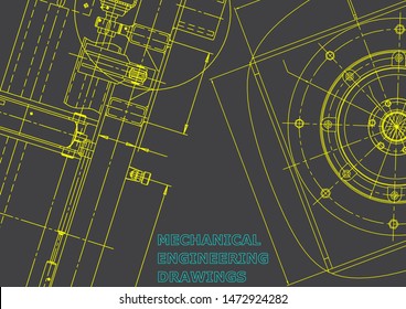 Blueprint, Sketch. Vector engineering illustration