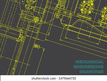 Blueprint, Sketch. Vector engineering illustration