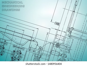 Blueprint, Sketch. Vector engineering illustration
