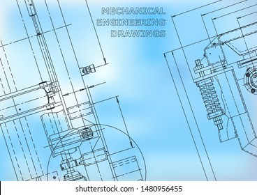 Blueprint, Sketch. Vector engineering illustration