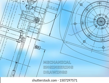 Blueprint, Sketch. Vector engineering illustration