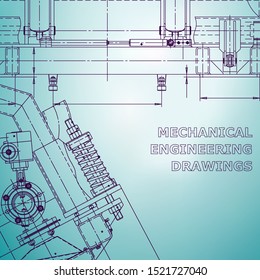 Blueprint, Sketch. Vector engineering illustration. Cover, flyer, banner, background