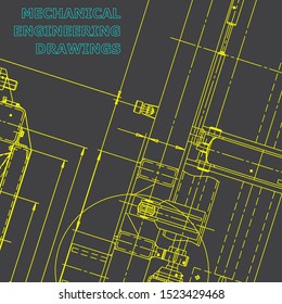 Blueprint, Sketch. Vector engineering illustration. Cover, flyer, banner, background