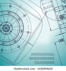 Blueprint, Sketch. Vector engineering illustration. Cover, flyer, banner, background