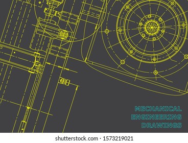 Blueprint, Sketch. Vector engineering illustration