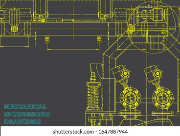 Blueprint, Sketch. Vector engineering illustration