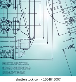 Blueprint, Sketch. Ilustración de ingeniería de vectores. Portada, volante, pancarta, fondo