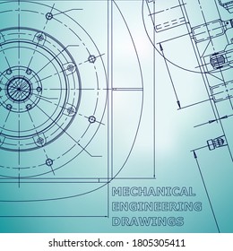 Blueprint, Sketch. Vector engineering illustration. Cover, flyer, banner, background