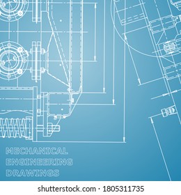 Blueprint, Sketch. Ilustración de ingeniería de vectores. Portada, volante, pancarta, fondo