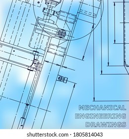 Blueprint, Sketch. Ilustración de ingeniería de vectores. Portada, volante, pancarta, fondo