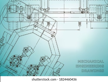 Blueprint, Sketch. Vector engineering illustration