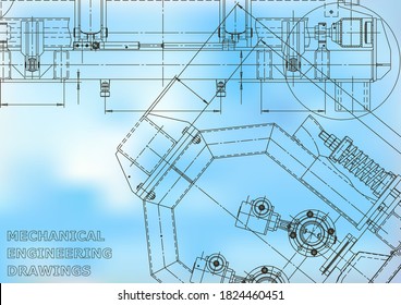 Blueprint, Sketch. Ilustración de ingeniería de vectores