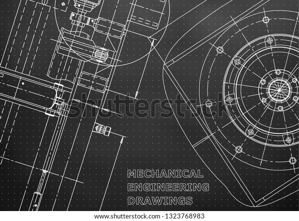 Blueprint Sketch Vector Engineering Illustration Cover Stock Vector ...