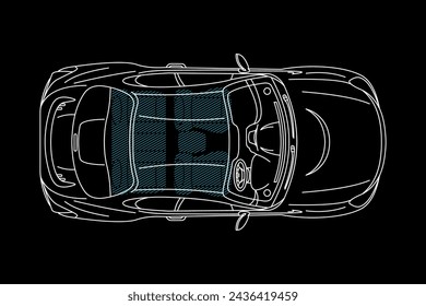 Blueprint Sport Car Logo Design