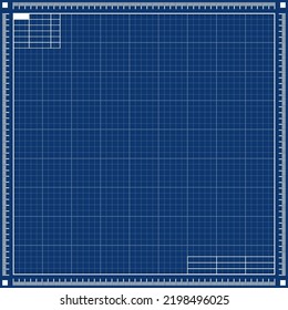 Blueprint square background project template vector illustration