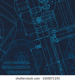 Blueprint. Technical cyberspace, backgrounds. Machine-building industry