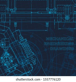 Blueprint. Technical cyberspace, backgrounds. Machine-building industry