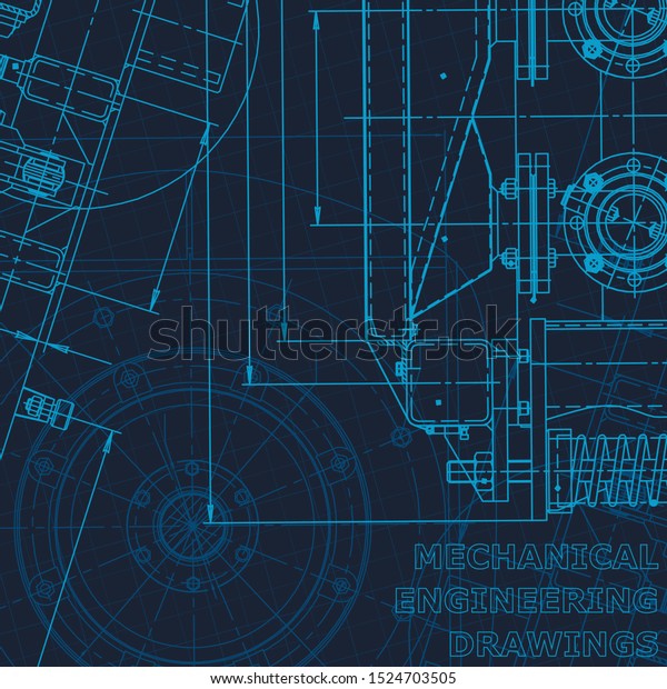 Blueprint. Technical cyberspace, backgrounds.\
Machine-building\
industry