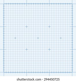 Blueprint technical grid background. Graphing scale engineering paper in vector format eps10