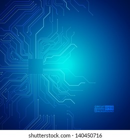 Blueprint technological vector background with a circuit board texture