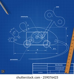 Blueprint toy clockwork mouse