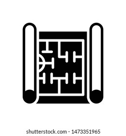 Blueprint vector black icon