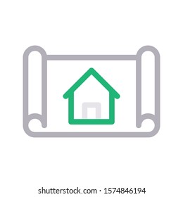 blueprint vector color line icon 