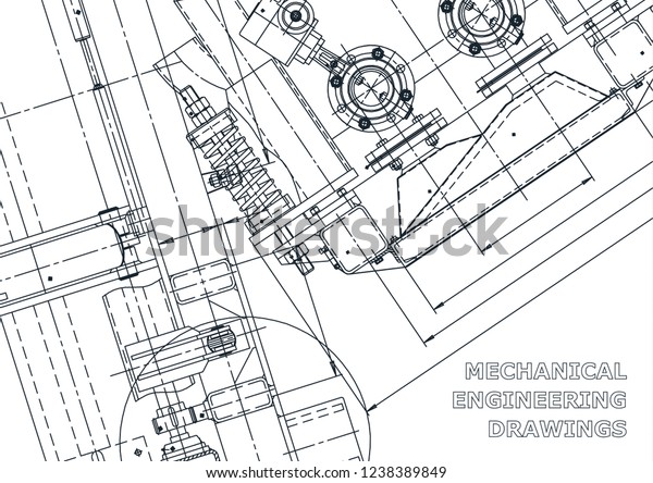 Blueprint. Vector engineering drawings. Mechanical\
instrument making. Technical abstract backgrounds. Technical\
illustration, cover,\
banner