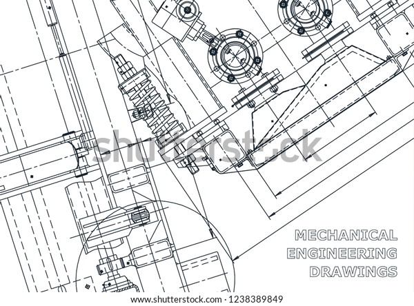 設計図 ベクター工学図面 機械式計器製造 技術的な抽象的背景 テクニカルイラスト カバー バナー のベクター画像素材 ロイヤリティフリー