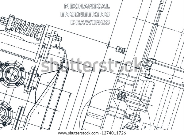 Blueprint. Vector engineering illustration. Computer\
aided design systems. Instrument-making drawings. Mechanical\
engineering drawing. Technical illustrations, backgrounds. Scheme,\
plan