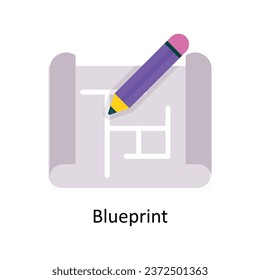 Icono plano del vector de impresión azul Icono de la ilustración Diseño. Símbolo del archivo EPS 10 de fondo blanco 