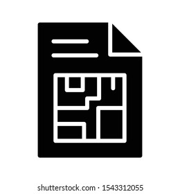 blueprint vector glyph flat icon 
