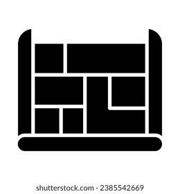 Blueprint Vector Glyph Icon For Personal And Commercial Use.
