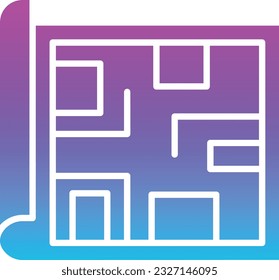 Icono de vector Blueprint. Se puede usar para imprimir, móviles y aplicaciones web.