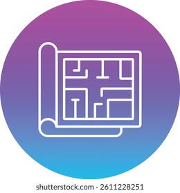 Blueprint vector icon. Can be used for printing, mobile and web applications.