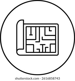 Blueprint vector icon. Can be used for printing, mobile and web applications.